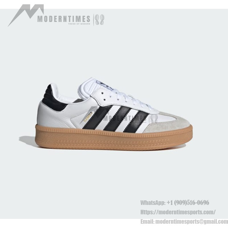 Adidas Samba XLG IE1377 White Sneakers with Black Stripes and Suede Accents