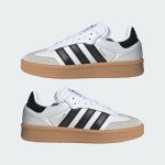 Adidas Samba XLG IE1377 White Sneakers with Black Stripes and Suede Accents