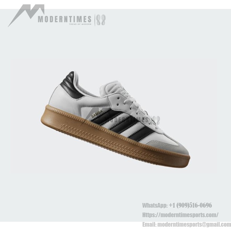 Adidas Samba XLG IE1377 Weiße Sneaker mit Schwarzen Streifen und Wildleder-Details