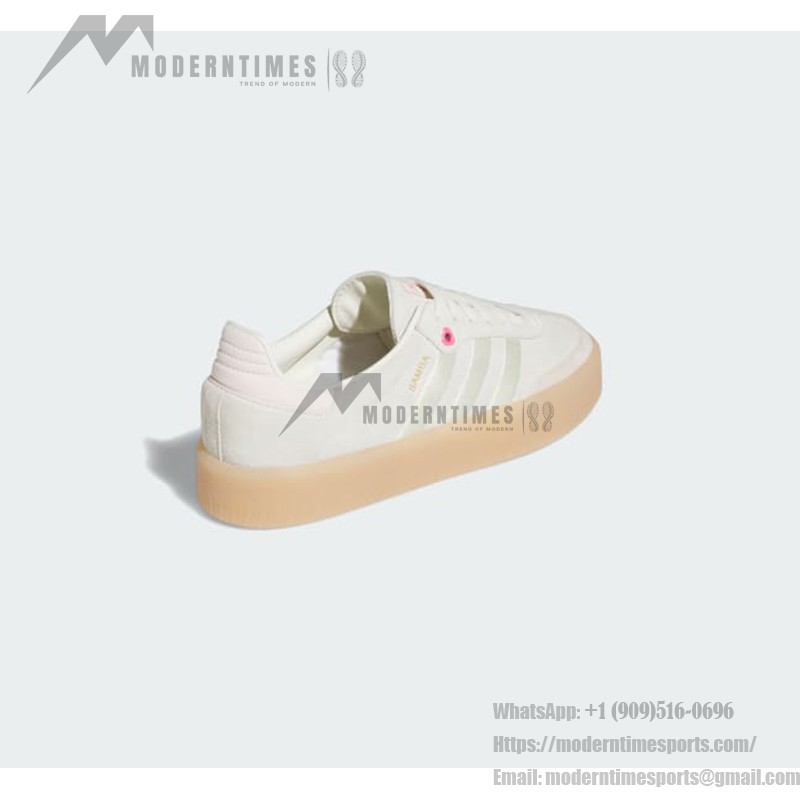 Adidas Samba OG ID1104 Beige Sneakers with Pink Accents and Gum Sole