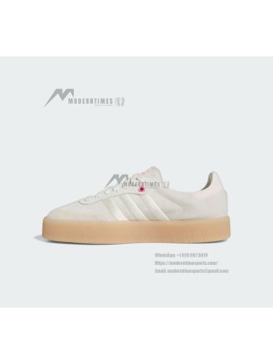 Adidas Samba OG ID1104 - Beige Sneakers with Pink Accents & Gum Sole | Elegant Design for Everyday Comfort