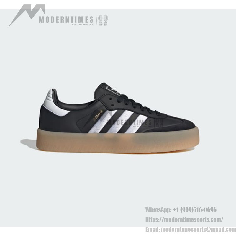 Adidas Samba OG ID0436 Black Sneakers with Silver Stripes and Gum Sole