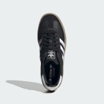 Adidas Samba OG ID0436 Black Sneakers with Silver Stripes and Gum Sole