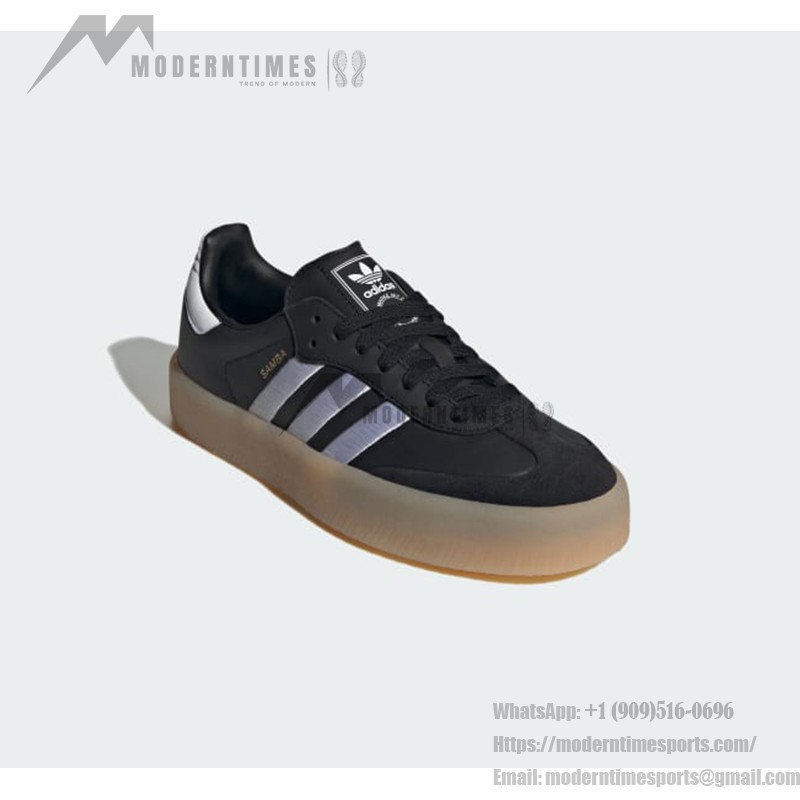 Adidas Samba OG ID0436 Black Sneakers with Silver Stripes and Gum Sole