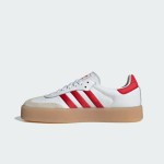 Adidas Samba ID0438 White Sneakers with Red Stripes and Suede Details