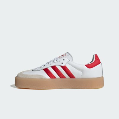 Adidas Samba ID0438 - Classic White Sneakers with Red Stripes & Suede Details | Timeless Comfort and Style