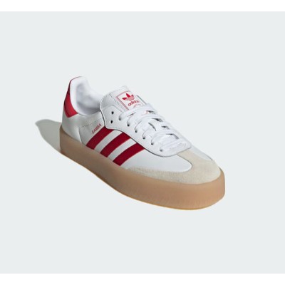 Adidas Samba ID0438 - Klassische Weiße Sneaker mit Roten Streifen & Wildleder-Details | Zeitloser Komfort und Stil