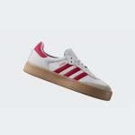 Adidas Samba ID0438 White Sneakers with Red Stripes and Suede Details