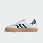 Adidas Samba OG ID0440 White Sneakers with Green Stripes and Gum Sole