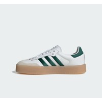 Adidas Samba OG ID0440 - White Sneakers with Green Stripes & Gum Sole | Classic Style with Everyday Comfort