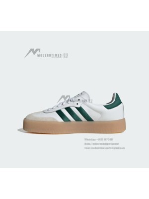 Adidas Samba OG ID0440 - White Sneakers with Green Stripes & Gum Sole | Classic Style with Everyday Comfort