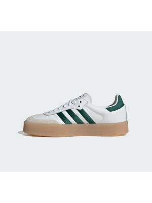 Adidas Samba OG ID0440 - Weiße Sneaker mit Grünen Streifen & Gummisohle | Zeitloser Stil und Komfort für Jeden Tag