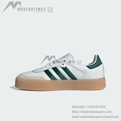Adidas Samba OG ID0440 - White Sneakers with Green Stripes & Gum Sole | Classic Style with Everyday Comfort