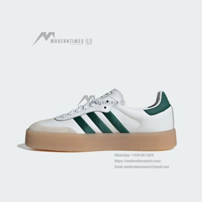 Adidas Samba OG ID0440 - White Sneakers with Green Stripes & Gum Sole | Classic Style with Everyday Comfort