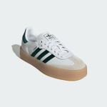 Adidas Samba OG ID0440 White Sneakers with Green Stripes and Gum Sole