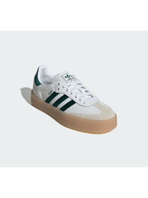 Adidas Samba OG ID0440 - White Sneakers with Green Stripes & Gum Sole | Classic Style with Everyday Comfort