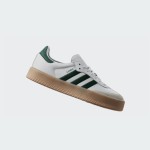 Adidas Samba OG ID0440 White Sneakers with Green Stripes and Gum Sole