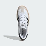 Adidas Samba OG IG5744 White Leather Sneakers with Black Stripes and Gum Sole