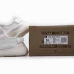 Adidas Yeezy 350 Boost V2 “Cream White” sneaker featuring triple white design