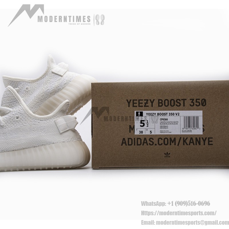 Adidas Yeezy 350 Boost V2 “Cream White” sneaker featuring triple white design