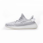 Adidas Yeezy Boost 350 V2 "Static" White and Gray Sneakers with Translucent Stripe