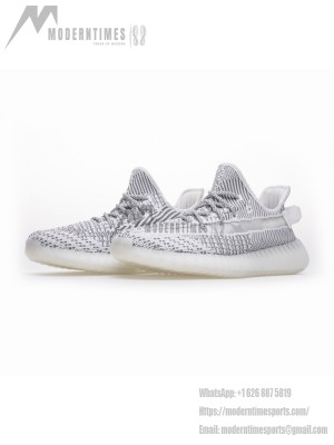 Adidas Yeezy Boost 350 V2 "Static" - Premium White & Gray Sneakers | Translucent Stripe Design