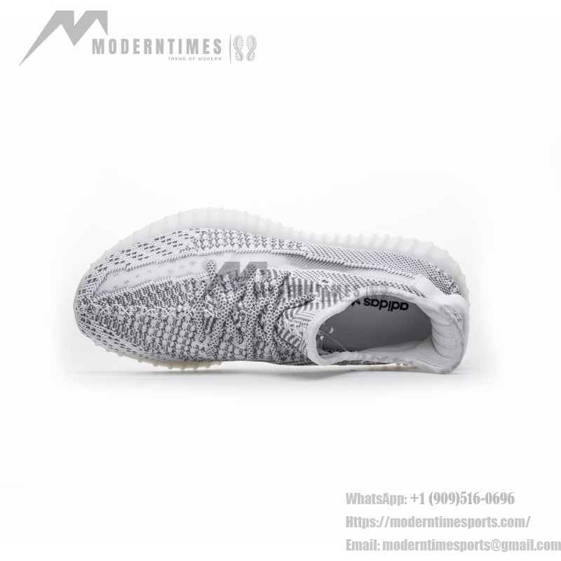 Adidas Yeezy Boost 350 V2 "Static" White and Gray Sneakers with Translucent Stripe