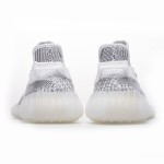 Adidas Yeezy Boost 350 V2 "Static" White and Gray Sneakers with Translucent Stripe