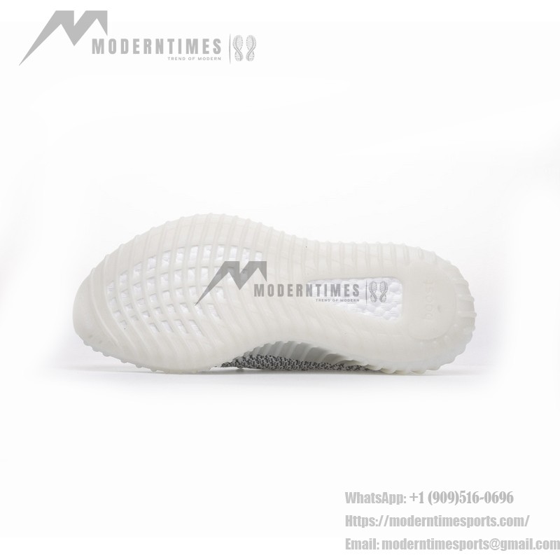 Adidas Yeezy Boost 350 V2 "Static" White and Gray Sneakers with Translucent Stripe