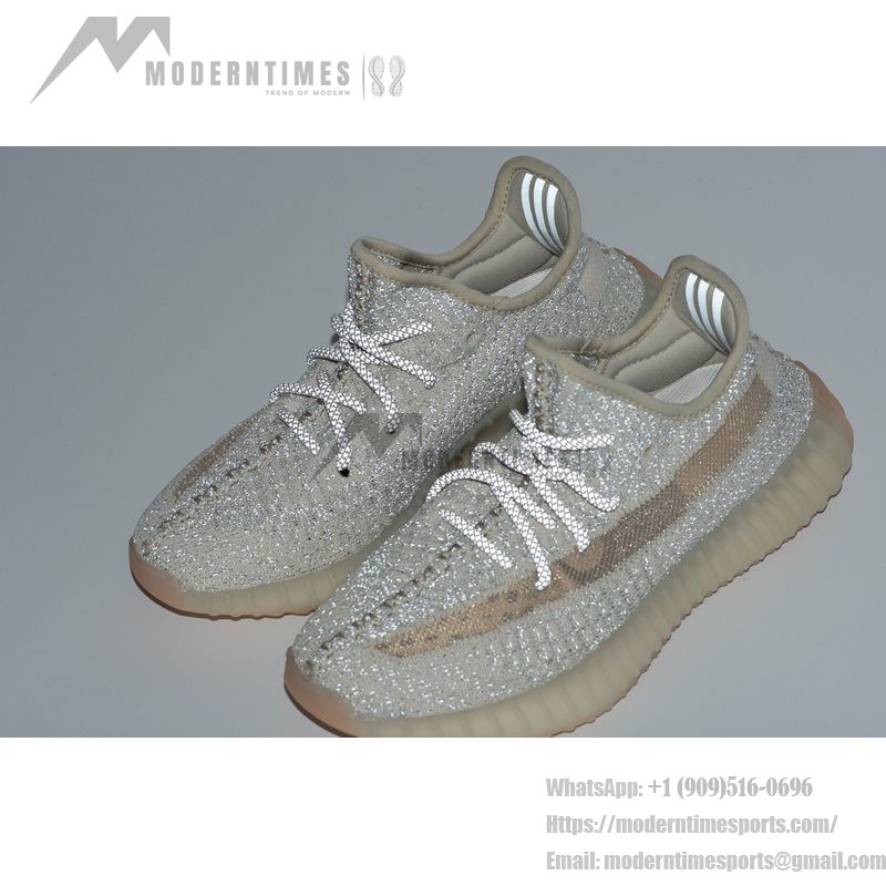 Limited Edition Adidas Yeezy Boost 350 V2 "Lundmark Reflective" Beige & Reflective Sneakers FV3254