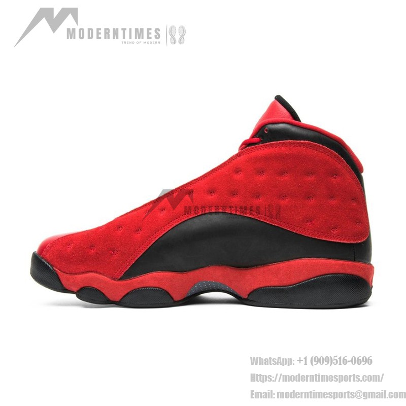 Air Jordan 13 Retro "Black Red" DJ5982-602 - Red Suede and Black Leather Sneakers