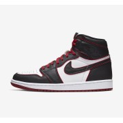 Air Jordan 1 High OG 'Bloodline' 555088-062 - Classic Black, White, and Red Colorway, Timeless Design