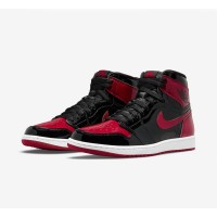 Air Jordan 1 High OG Patent Bred 555088-063 - Classic Black and Red High-Quality Design