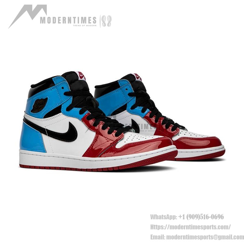 Air Jordan 1 High OG Fearless CK5666-100 in Red, White, and Blue Patent Leather