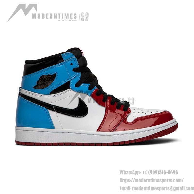 Air Jordan 1 High OG Fearless CK5666-100 in Red, White, and Blue Patent Leather