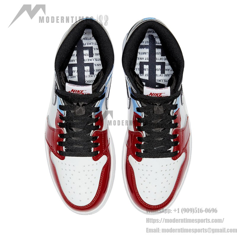 Air Jordan 1 High OG Fearless CK5666-100 in Red, White, and Blue Patent Leather