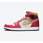 Air Jordan 1 High OG Light Fusion Red 555088-603 - Vibrant Red and Orange Classic Design