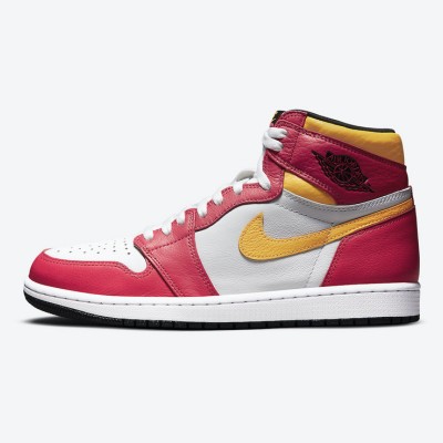 Air Jordan 1 High OG Light Fusion Red 555088-603 - Vibrant Red and Orange Classic Design