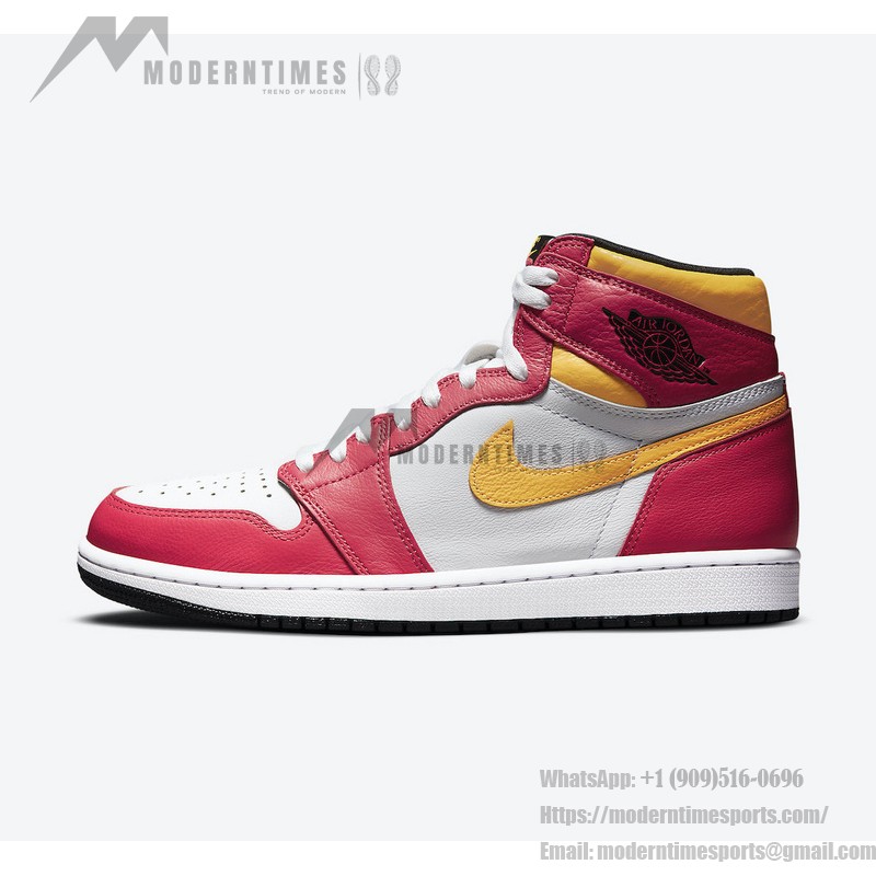 Air Jordan 1 High OG Light Fusion Red 555088-603 in Vibrant Red and Orange