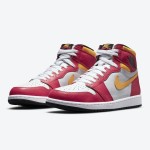 Air Jordan 1 High OG Light Fusion Red 555088-603 in Vibrant Red and Orange