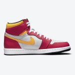 Air Jordan 1 High OG Light Fusion Red 555088-603 in Vibrant Red and Orange