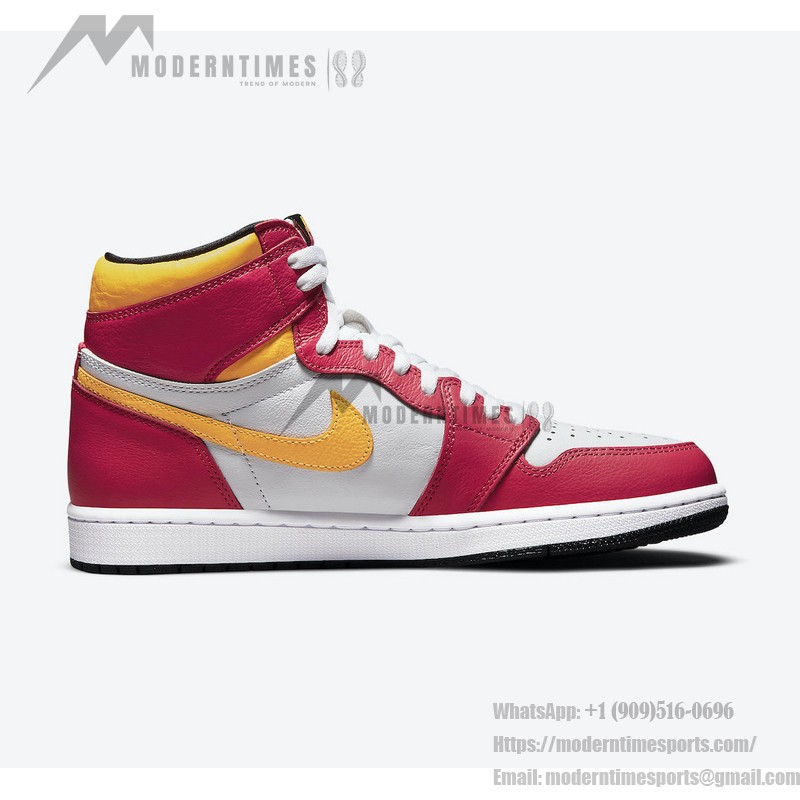 Air Jordan 1 High OG Light Fusion Red 555088-603 in Vibrant Red and Orange