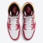 Air Jordan 1 High OG Light Fusion Red 555088-603 in Vibrant Red and Orange