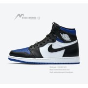 Air Jordan 1 High OG "Game Royal Toe" 555088-041 Classic Black White Blue Colorway Limited Edition Basketball Shoes