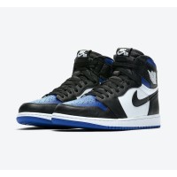 Air Jordan 1 High OG "Game Royal Toe" 555088-041 Classic Black White Blue Colorway Limited Edition Basketball Shoes