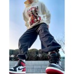 Air Jordan 1 Retro High OG Black Toe Men's Shoes Side View