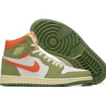 Air Jordan 1 High OG "Craft Celadon" FB9934-300 Limited Edition Green Orange Premium Leather Basketball Shoes