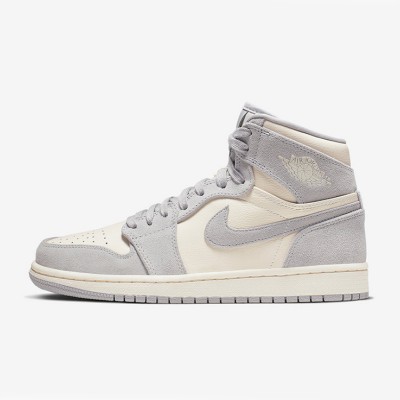 Air Jordan 1 High Premium WMNS White Metallic Silver Women's High-Top Basketball Shoes AH7389-101