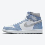 Air Jordan 1 High OG Hyper Royal 555088-402 in Light Blue and Grey