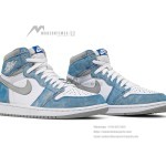 Air Jordan 1 High OG Hyper Royal 555088-402 in Light Blue and Grey